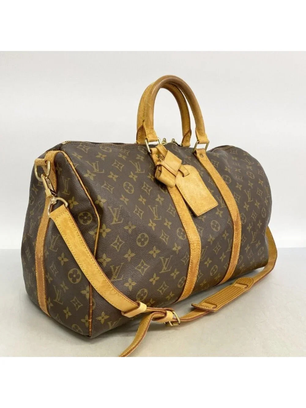 Louis Vuitton Boston Bag Monogram Keepall Bandouliere 45 Brown